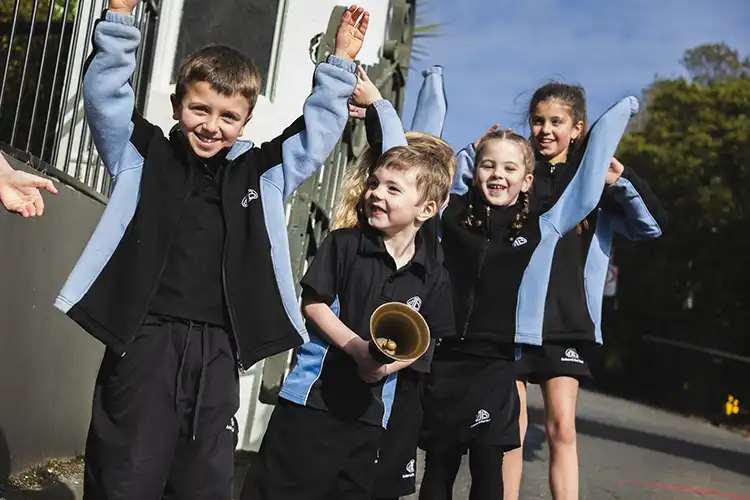 Children ringing bells