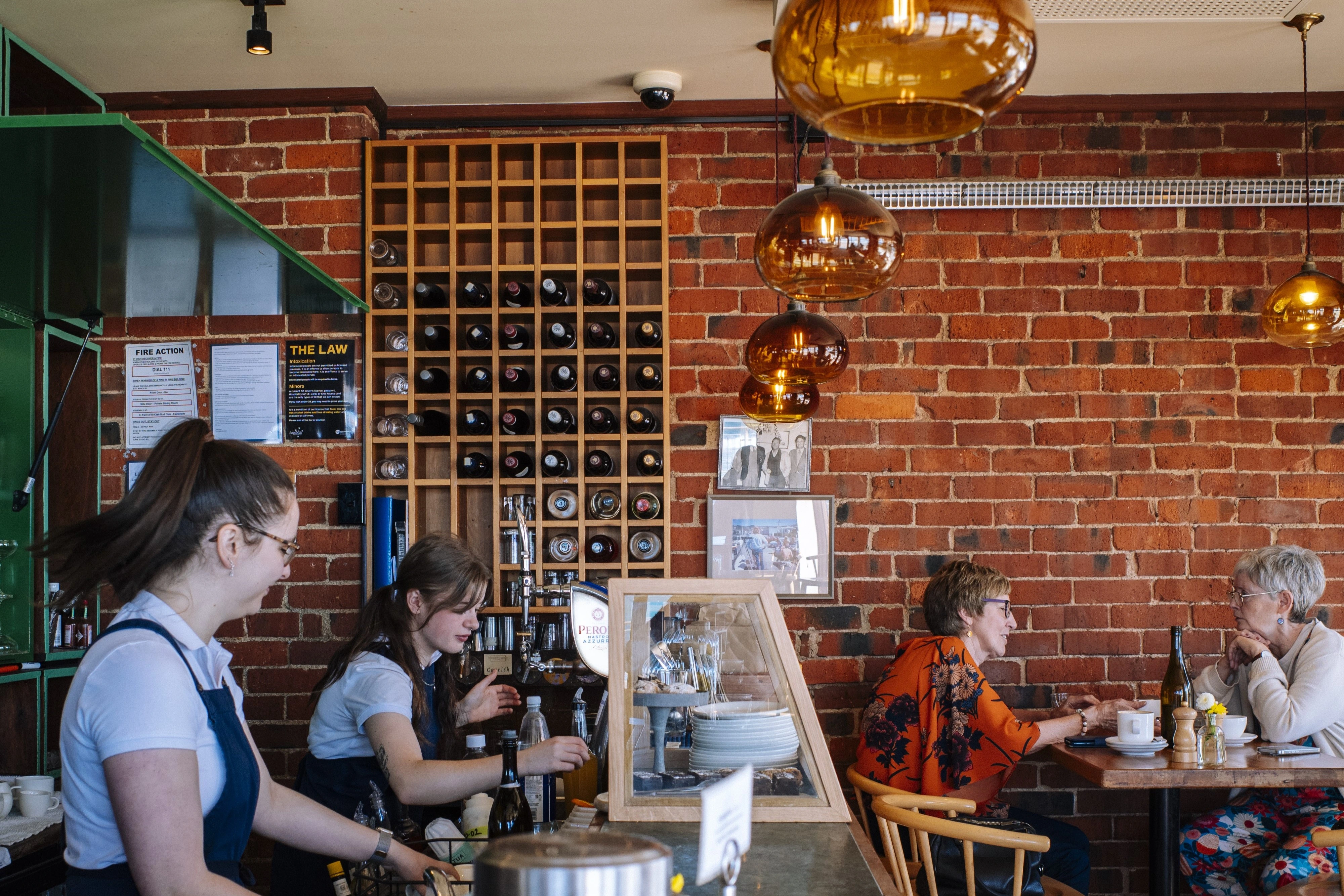 The bar at Esplanade, St Clair.