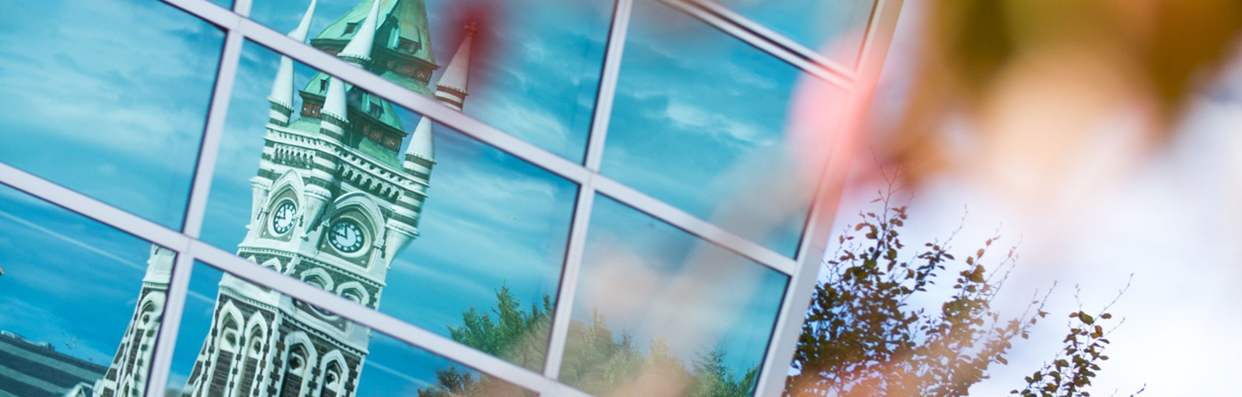 Clocktower reflection