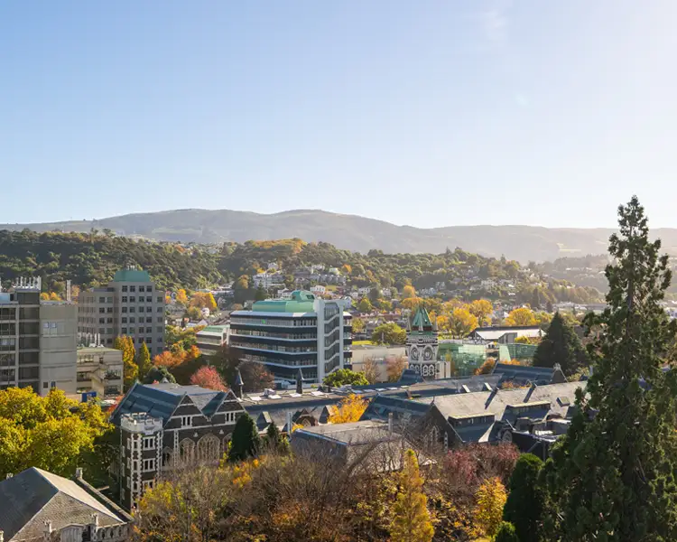 University of Otago campus during Autumn